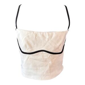 White Birch  XL White Yoga Cropped Top/Bralette NWOT